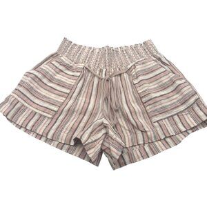 BeBop  Junior's Printed Beach Shorts, Coral/Tan, Sz. S